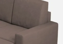 Divano 208x85cm design a tre posti con bracciolo moderno quadrato e pouf talpa DI17