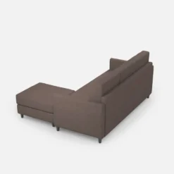 Divano 198x85cm design a tre posti comodo con pouf tessuto idrorepellente talpa DI28