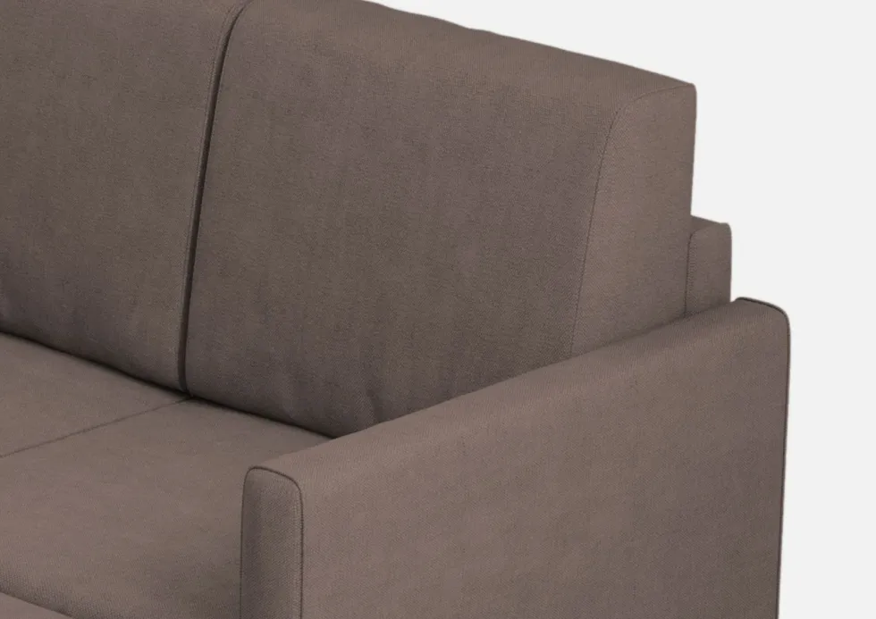 Divano 198x85cm design a tre posti comodo con pouf tessuto idrorepellente talpa DI28