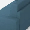 Divano 208x85cm design a tre posti con bracciolo moderno quadrato idrorepellente blu avio DI14