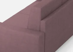 Divano 208x85cm design a tre posti con bracciolo moderno quadrato idrorepellente prugna DI14