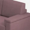 Divano 208x85cm design a tre posti con bracciolo squadrato tessuto idrorepellente prugna DI3