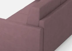 Divano 198x85cm design a tre posti tessuto idrorepellente prugna DI25