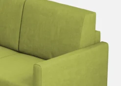 Divano 198x85cm design a tre posti tessuto idrorepellente verde DI25