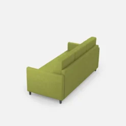 Divano 198x85cm design a tre posti tessuto idrorepellente verde DI25