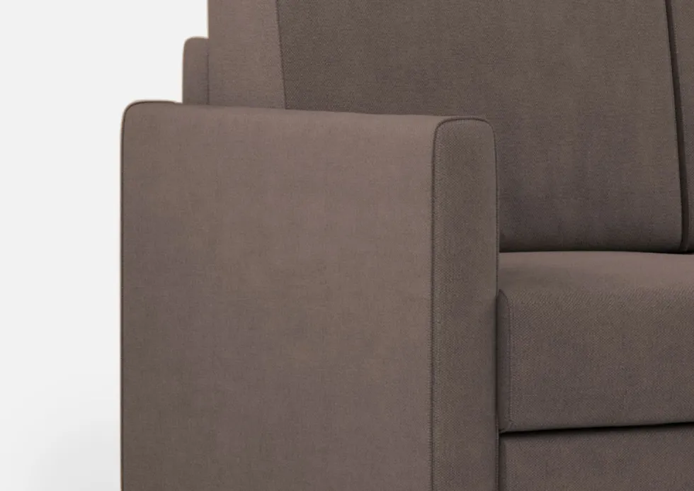 Divano 198x85cm design a tre posti tessuto idrorepellente talpa DI25