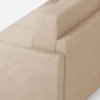 Divano 198x85cm design a tre posti tessuto idrorepellente beige DI25