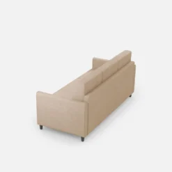 Divano 198x85cm design a tre posti tessuto idrorepellente beige DI25