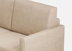 Divano 198x85cm design a tre posti tessuto idrorepellente beige DI25