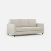 Divano 198x85cm design a tre posti tessuto idrorepellente bianco latte DI25