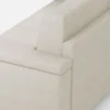 Divano 148x85 design a due posti con bracciolo squadrato bianco latte DI1