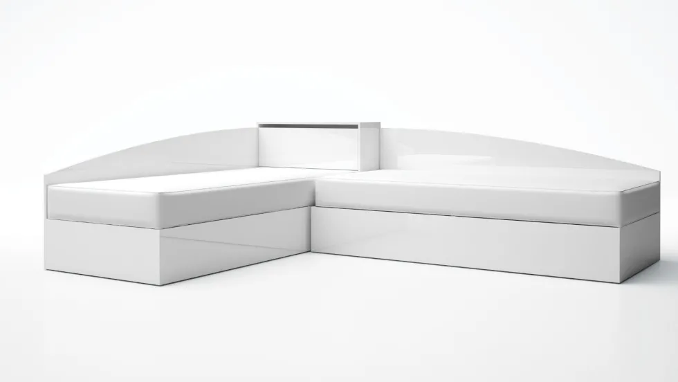 Letti singoli ad angolo in diversi colori LG55