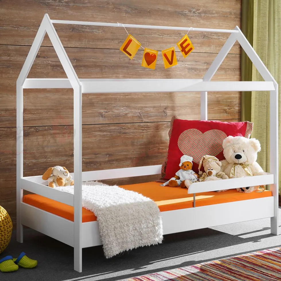 Letto a capanna bambino bianco opaco LP3