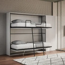 Letto a castello a scomparsa con armadio a colonna KNDH