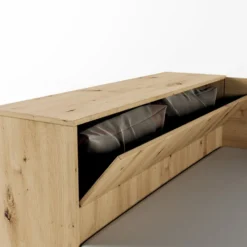 Letto ad una piazza e mezza con contenitore ad angolo LI 2002