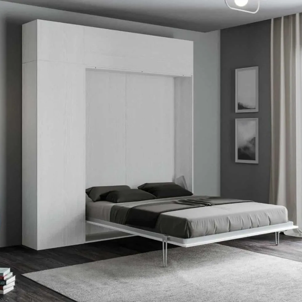 Letto alla francese con pensili a colonna e vasistas KNT9