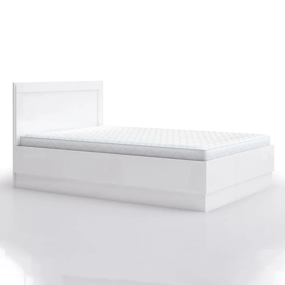 Letto alla francese 140x200 bianco lucido LG59