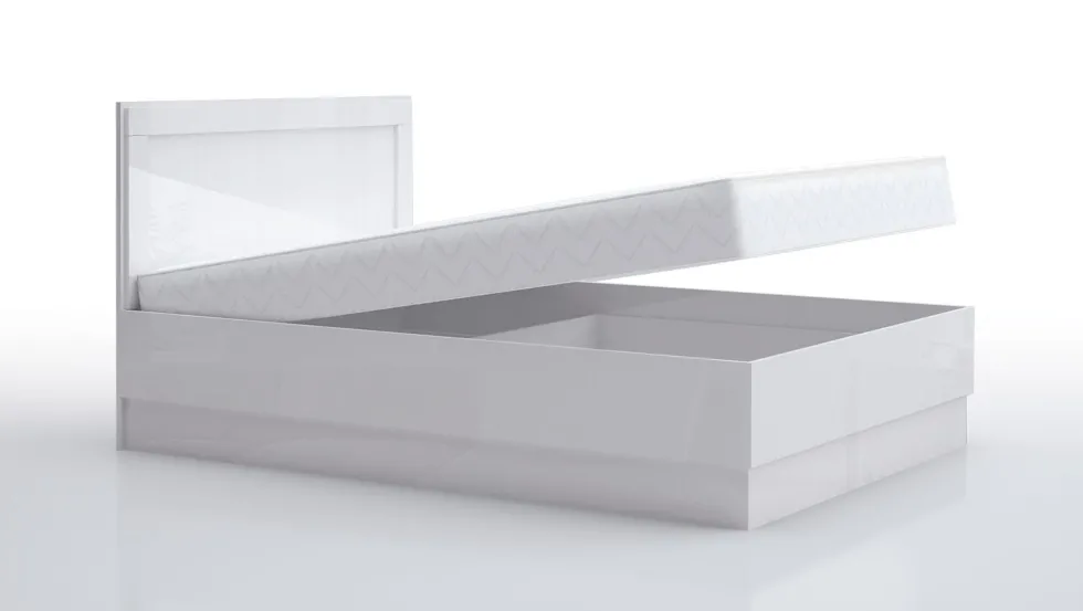 Letto alla francese 140x200 bianco lucido LG59