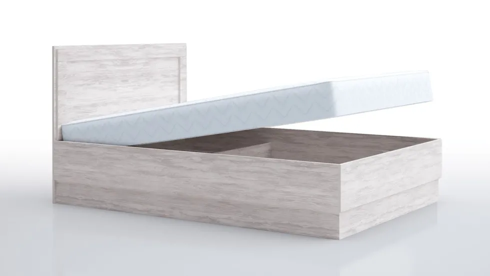 Letto alla francese 140x200 bianco legno LG59