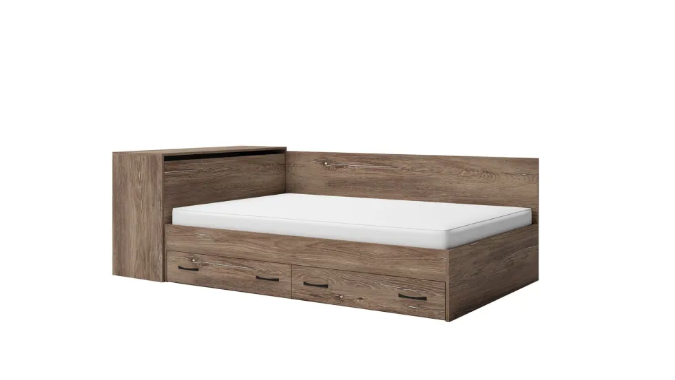 Letto a una piazza e mezza 120x190 contenitore LG3