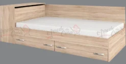 Letto a una piazza e mezza 120x190 contenitore LG3