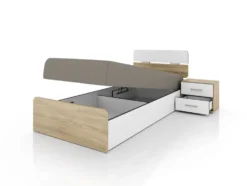 Letto con contenitore e comodino LCI3