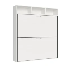Letto doppio a scomparsa bianco frassino KNDL