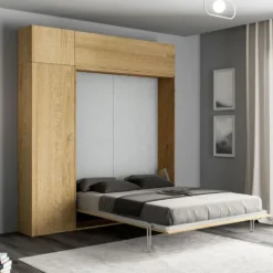 Letto matrimoniale a scomparsa con pensili KNT17