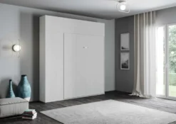 Letto matrimoniale a scomparsa con pensili KNT17
