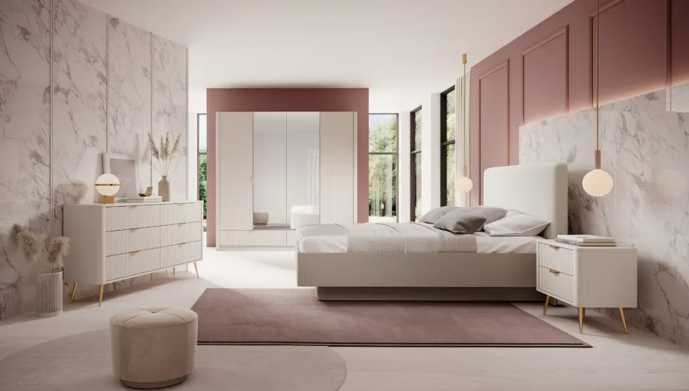 Letto matrimoniale contenitore 160X200cm beige LLK6