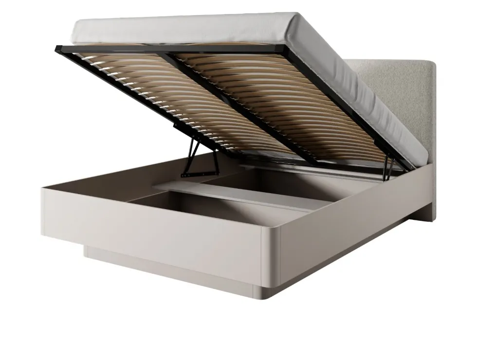Letto matrimoniale contenitore 160X200cm beige LLK6
