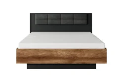 Letto matrimoniale contenitore 160X200cm marrone e nero LLK7