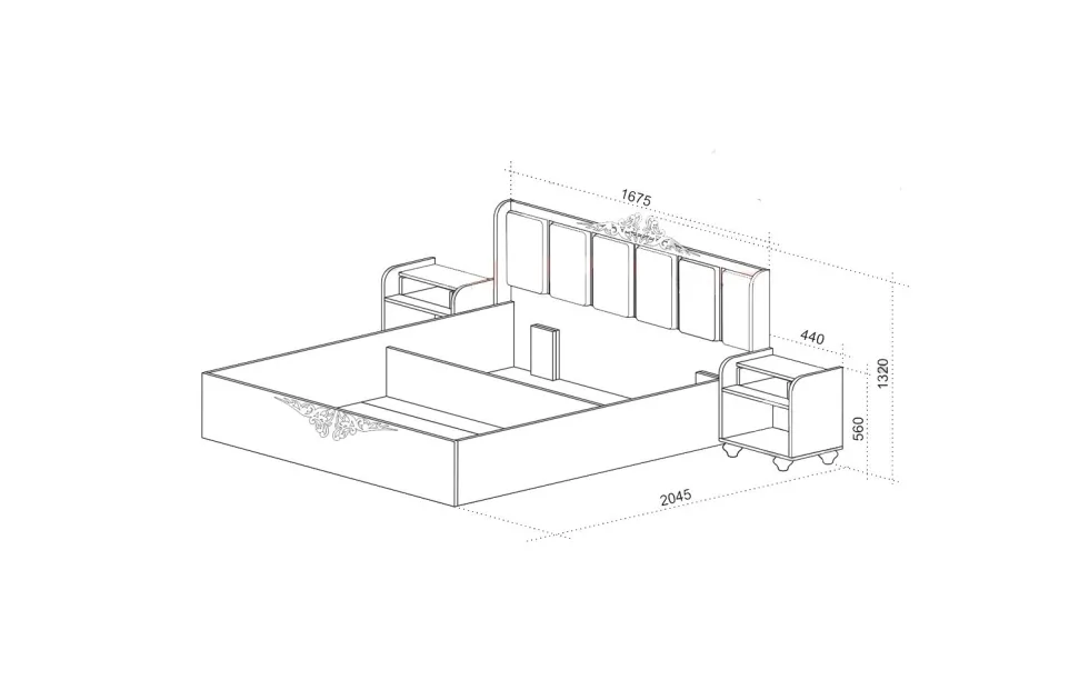 Letto matrimoniale moderno marmo e bianco lucido LU41