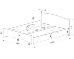Letto matrimoniale moderno 160x200 LI2012