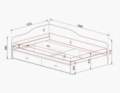 Letto singolo ad angolo contenitore LI25