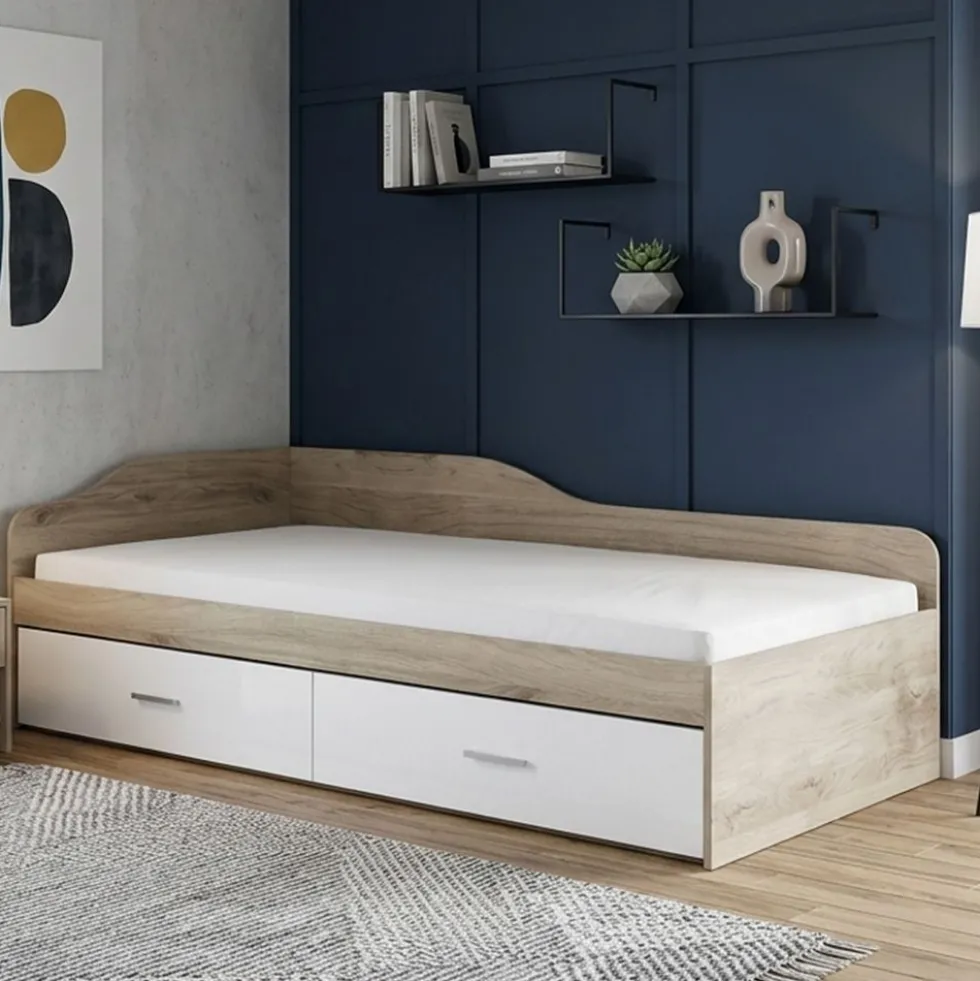 Letto singolo ad angolo contenitore LI25