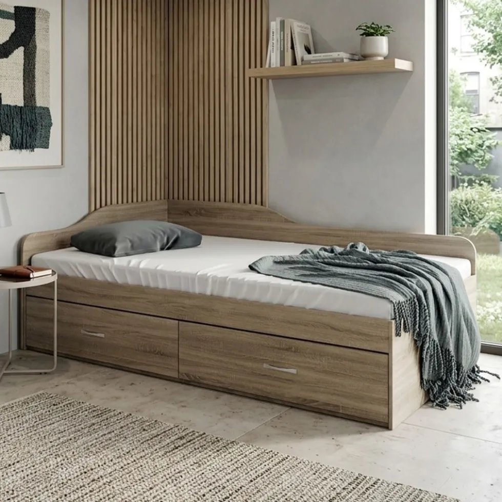 Letto singolo ad angolo contenitore LI25