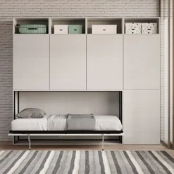 Letto singolo a scomparsa con ante KNDB