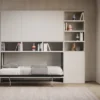 Letto singolo bianco frassino a scomparsa KNDE