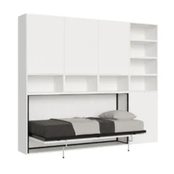 Letto singolo bianco frassino a scomparsa KNDE