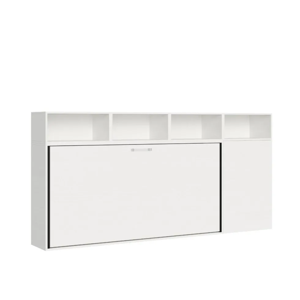 Letto singolo bianco frassino a scomparsa KNDA