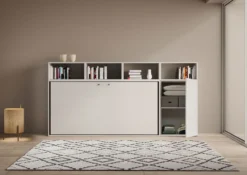 Letto singolo bianco frassino a scomparsa KNDA
