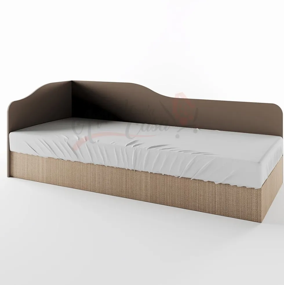 Letto singolo con contenitore ad angolo 82x190 LI 2004
