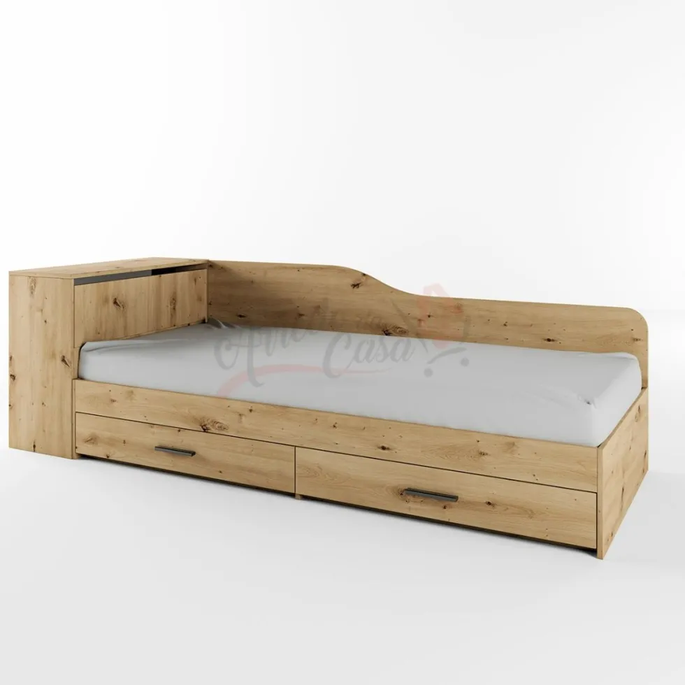 Letto singolo con due cassetti 82x190 LI 2005