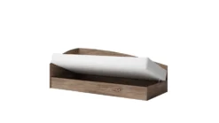 Letto singolo contenitore bianco lucido LG4
