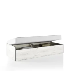 Letto singolo contenitore 90x200cm legno bianco LI27