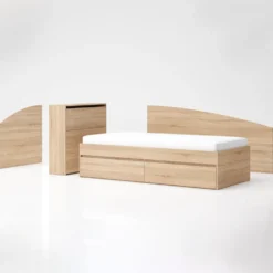 Letto singolo moderno 90x200 rovere LG61