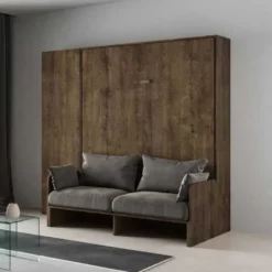 Letto una piazza e mezza a scomparsa con divano e colonna KNT6