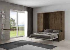 Letto una piazza e mezza a scomparsa con divano e colonna KNT6