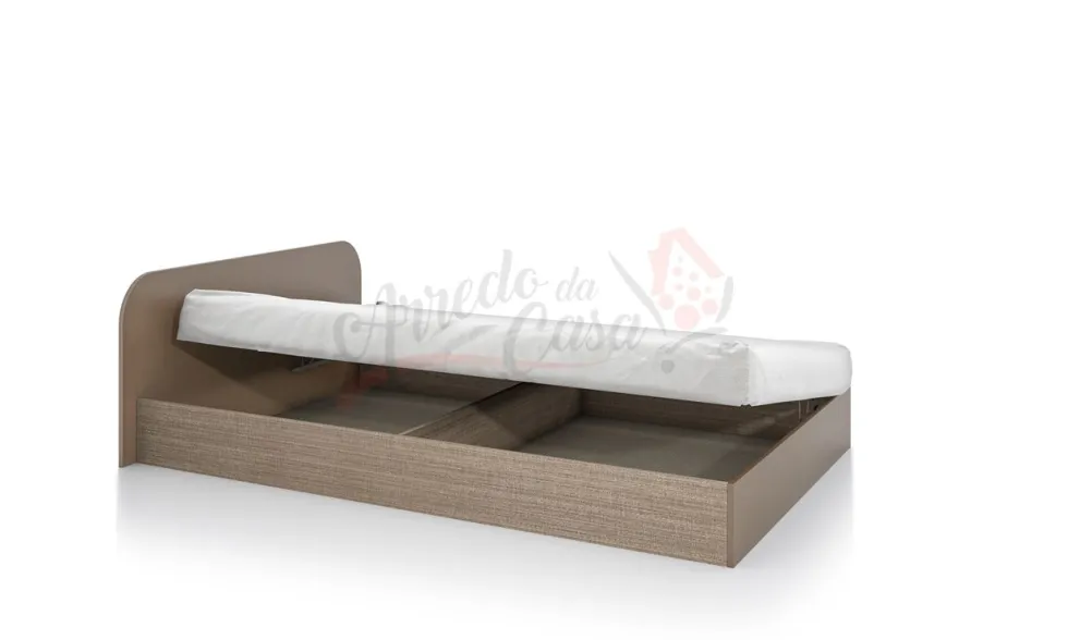 Letto una piazza e mezza con contenitore LI 2011